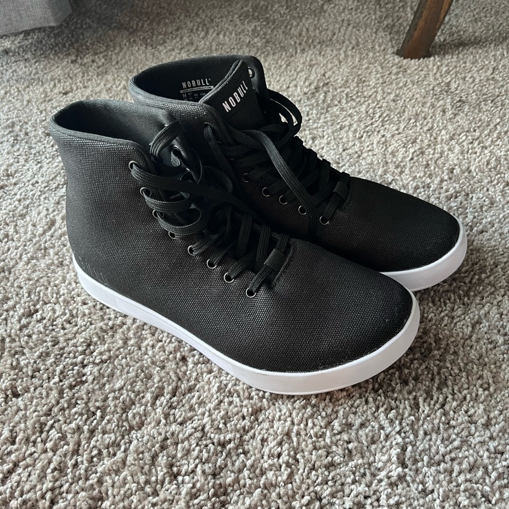 NoBull High Top Black Trainers - Size 9.5